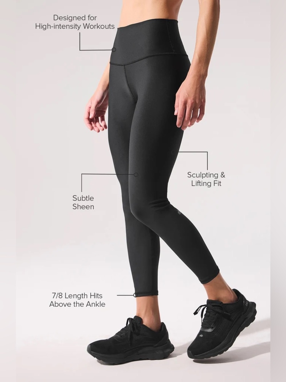 Alo Yoga | High Waist 7/8 Airlift Legging In Black